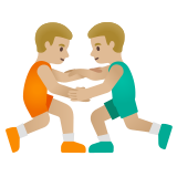 hombres luchando: tono de piel claro medio