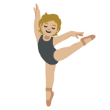 bailarina de ballet: tono de piel claro medio