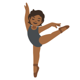 bailarina de ballet: tono de piel oscuro medio