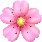 Emoji de una flor rosa