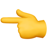 Emoji del dedo índice hacia la izquierda
