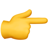 Emoji del dedo índice hacia la derecha