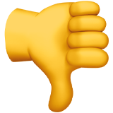 Emoticono Dislike con el pulgar hacia abajo
