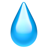 Emoticono de una gota azul