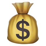 Emoji de un saco de dinero con el símbolo del dólar