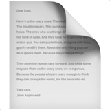 Hoja con esquina doblada