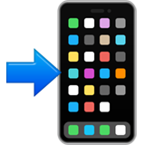 Emoji de un teléfono móvil con una flecha