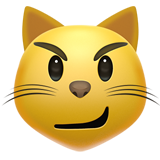 Emoji de un gato irónico