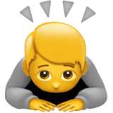 Emoji de una persona inclinándose