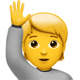 Emoji de una persona que levanta la mano