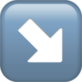 Flecha hacia abajo a la derecha