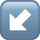 Flecha hacia abajo a la izquierda