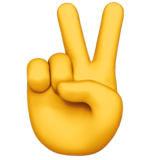 Emoji del símbolo de la victoria / de la paz