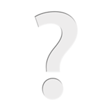 Signo de interrogación blanco