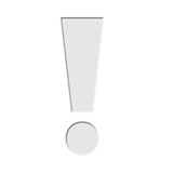 Signo de exclamación blanco