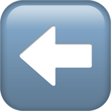 Flecha hacia la izquierda Whatsapp