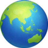 Globo terráqueo mostrando Asia y Australia - Facebook