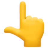 Dorso de mano con índice hacia arriba - Facebook