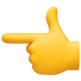 Dorso de mano con índice a la izquierda - Facebook