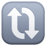 Flechas verticales en sentido horario - Facebook