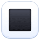 Botón cuadrado con borde blanco - Facebook