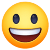 Cara sonriendo con ojos grandes - Facebook