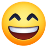 Cara sonriendo con ojos sonrientes - Facebook