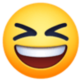 Cara sonriendo con los ojos cerrados - Facebook