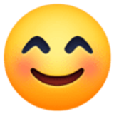 Cara feliz con ojos sonrientes - Facebook