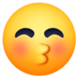 Cara besando con los ojos cerrados - Facebook