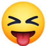 Cara con ojos cerrados y lengua fuera - Facebook