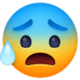 Cara con ansiedad y sudor - Facebook