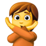 Persona haciendo el gesto de "no" - Facebook