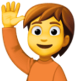 Persona con la mano levantada - Facebook