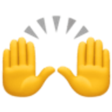 Manos levantadas celebrando - Facebook