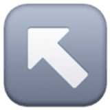 Flecha hacia la esquina superior izquierda - Facebook