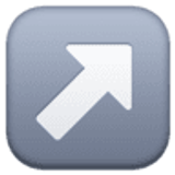 Flecha hacia la esquina superior derecha - Facebook