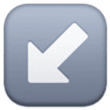 Flecha hacia la esquina inferior izquierda - Facebook