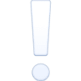 Exclamación blanca - Facebook