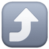 Flecha derecha curvándose hacia arriba - Facebook