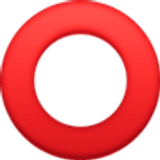 Círculo rojo hueco - Facebook