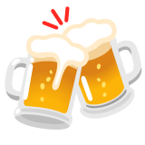 Jarras de cerveza brindando - Noto Color Emoji