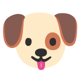 Cara de perro - Noto Color Emoji