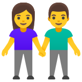 Mujer y hombre de la mano - Noto Color Emoji
