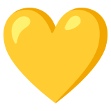 Corazón amarillo - Noto Color Emoji