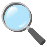 Lupa orientada hacia la izquierda - Noto Color Emoji