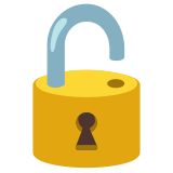 Candado abierto - Noto Color Emoji