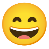 Cara sonriendo con ojos sonrientes - Noto Color Emoji