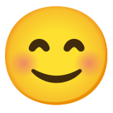 Cara feliz con ojos sonrientes - Noto Color Emoji