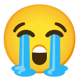 Cara llorando fuerte - Noto Color Emoji
